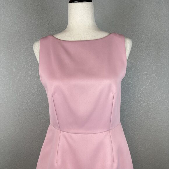 Halston Heritage Floor Length Ball Gown Dress Size 6 Layered Organza Skirt Pink - Picture 2 of 8